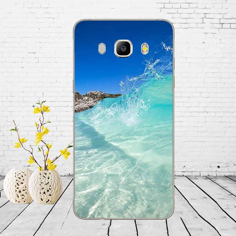 Летний пляж на закате на море пальмы чехол с елкой Крышка для samsung Galaxy a3 a5 A6 A8 j3 j5 j7