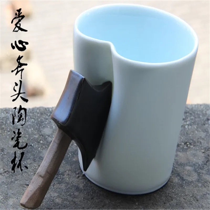 Керамическая чашка с топором милые чашки чудесный креативный сюрприз Необычные