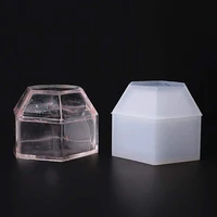 box resin molds jewelry box silicone mold hexagon storage box mold resin casting molds epoxy trinket box molds with lid