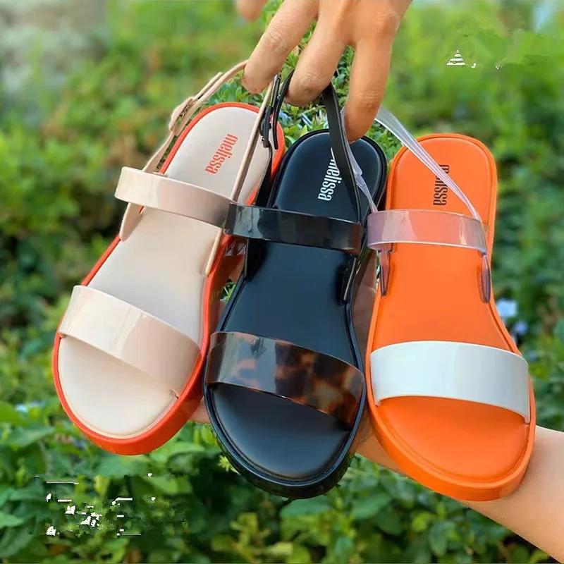 

Melissa Brazilian jelly shoes Women Fashion thick soled muffin shoes Roman Ladies sandals Female Beach Sandal casual shoes