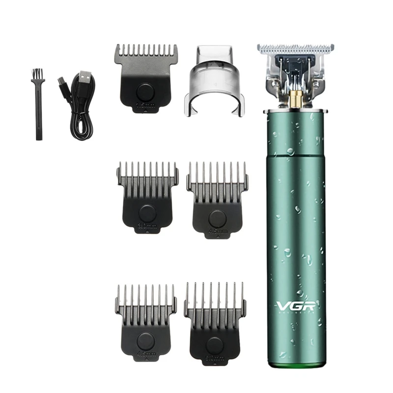 

VGR V-186 Hair Trimmer Cordless Rechargeable Hair Clipper Haircut Beard Trimmer T Shape Oil Head Clipper