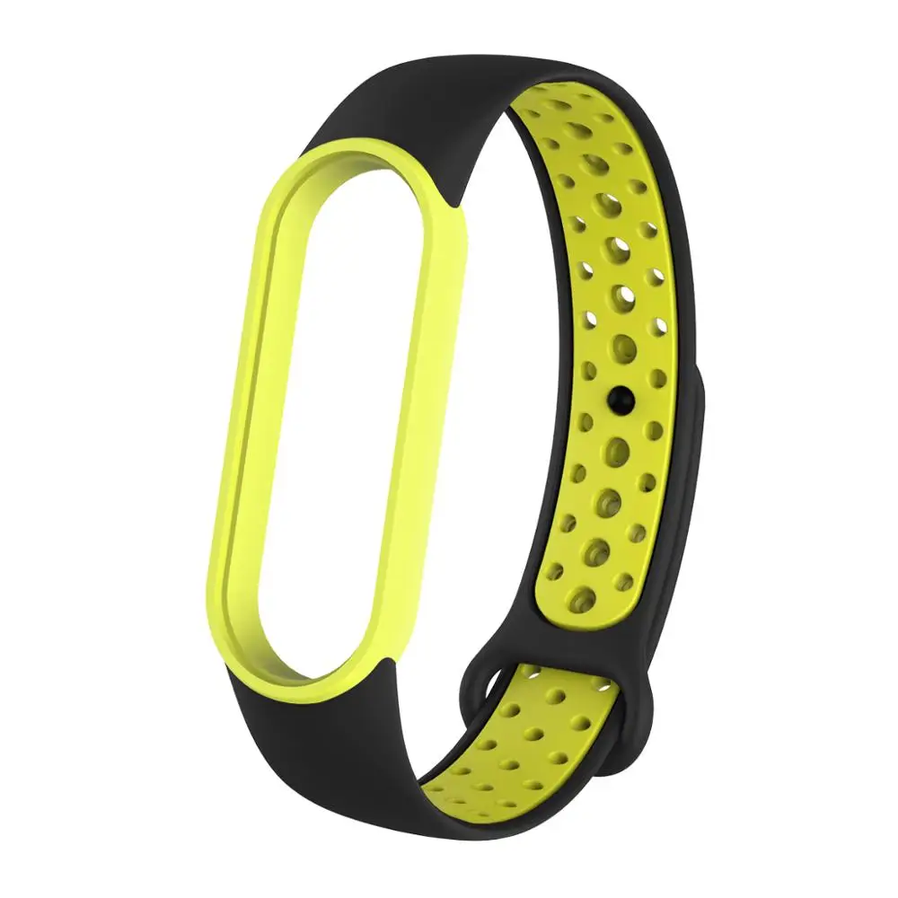 

Silicone Colorful Wristband Watch Strap For Xiaomi Mi Band 5 Watch Band Double Color Smart Sport Replacement Wristband Bracelet