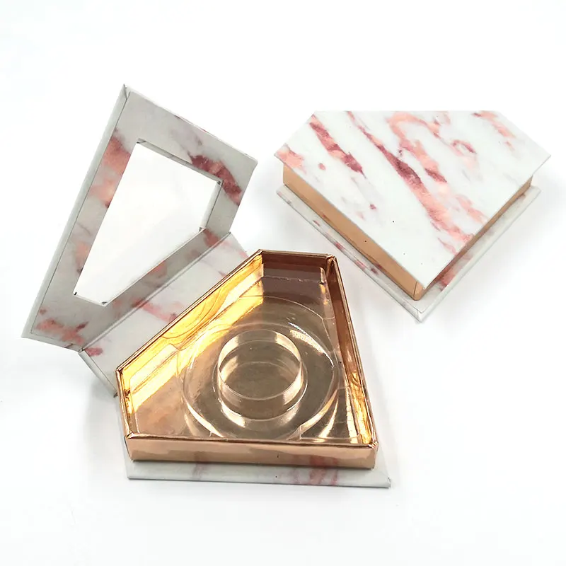 

Lash Boxes Packaging Custom Eyelash Packaging Rose Gold Box With Logo Private Name Faux Mink Lashe Package Diamond Case Supplies