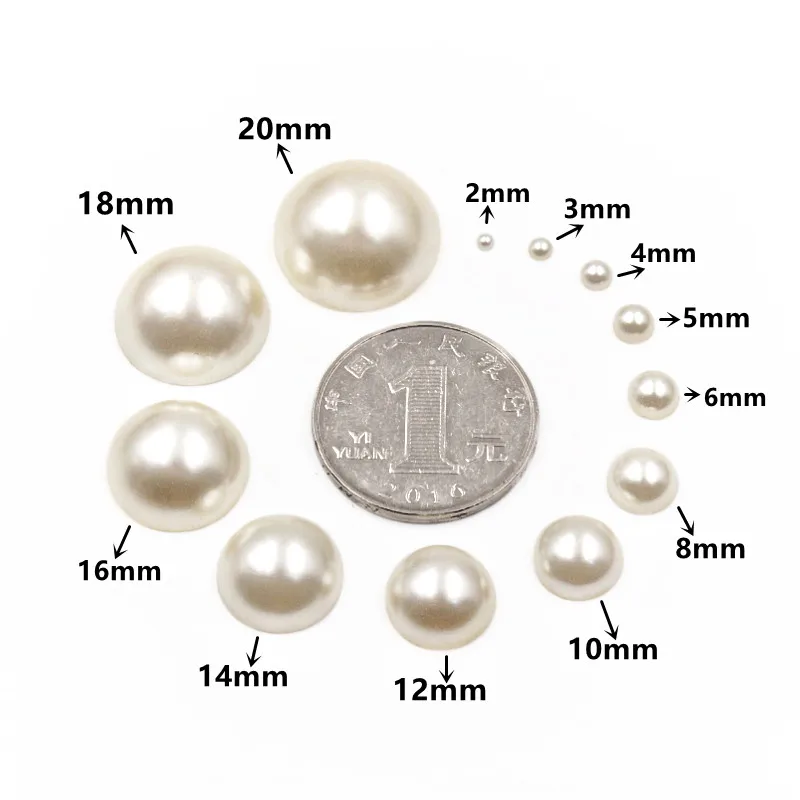 Аксессуары для ювелирных изделий полукруглая жемчужная нашивка из АБС пластика