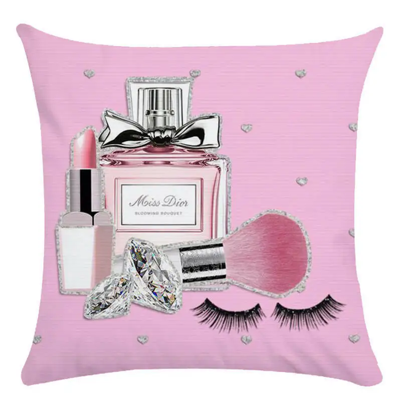 Ручная роспись цветы и флаконы духов супер мягкий чехол для подушки Чехол |