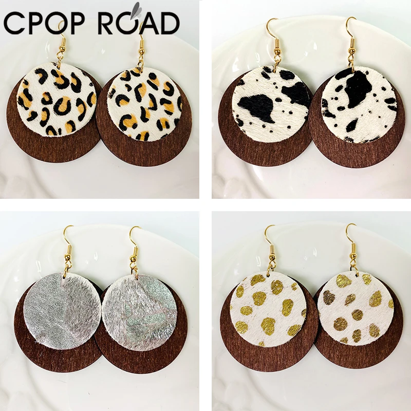 Round Pendant Dangle Earrings Jewelry