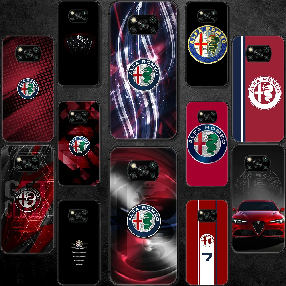 

Alfa Romeo Giulietta Car Logo Phone Case Cover Hull For Xiaomi Mi A2 A3 8 9 SE 9T 10 10T Lite Pro Ultra Poco X3 black Bumper