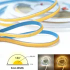 Супертонкая Светодиодная лента, 5 мм, 384 светодисветодиодный, sm, 12 В постоянного тока, 24 В, СВЕТОДИОДНАЯ световая балка, теплыйхолодный белый свет для декора, 3000K, 4000K