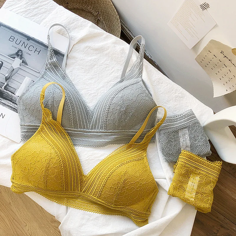 Комплект нижнего белья Wriufred бюстгальтер без косточек хлопковый удобный дышащий