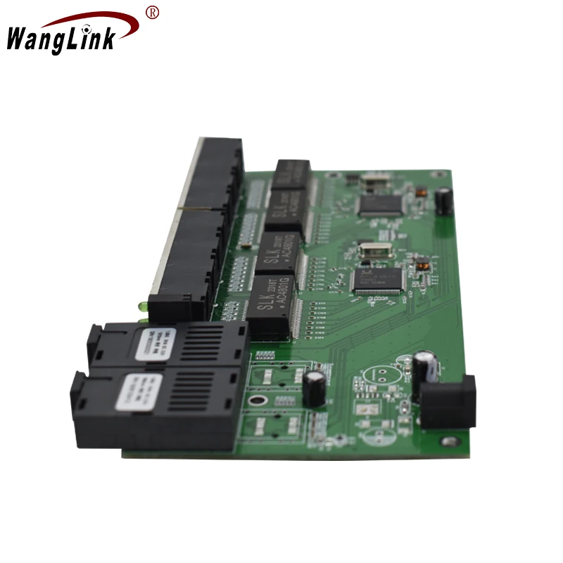 10/100/1000M Gigabit Ethernet switch Fiber Optical Media Converter PCBA 8 RJ45 UTP and 2 SC fiber Port Board PCB