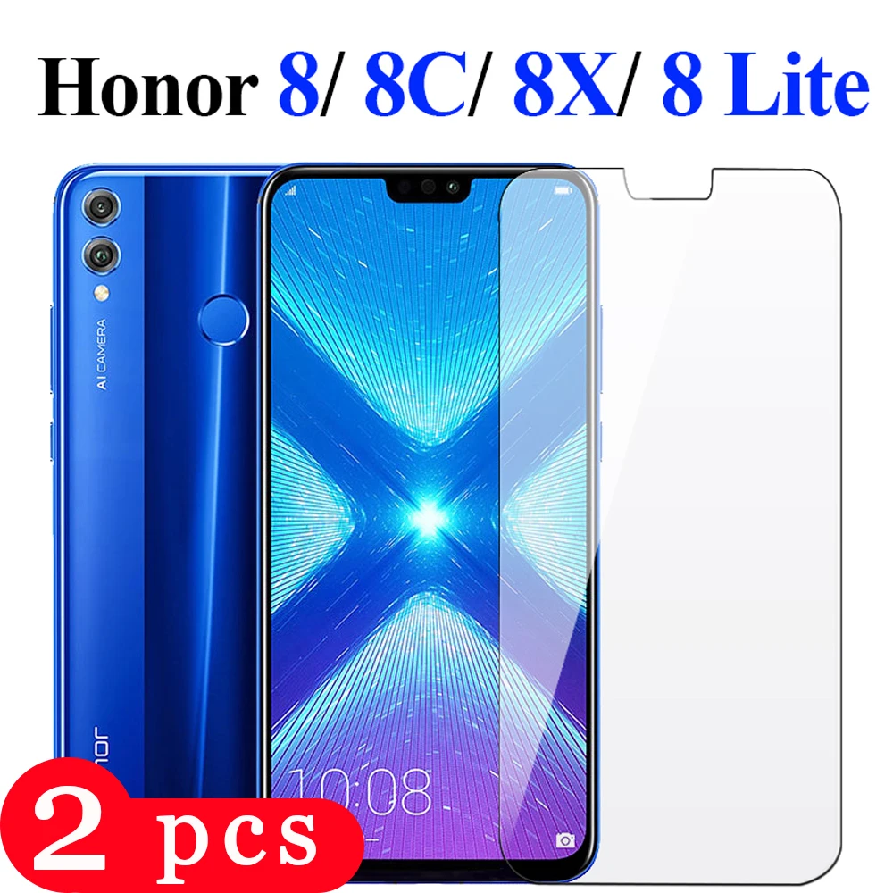 2 шт. для huawei honor 8a 8s 8c 8 pro lite 8x max закаленное стекло смартфона Защитная пленка
