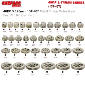 Surpass Hobby 1 шт. 48DP 3,175 мм 13T 14T 15T-26T 27T-36T 37T- 40T 41T-47T 48T Металлическая Шестерня двигателя для 112 110 запчасти для радиоуправляемых автомобилей