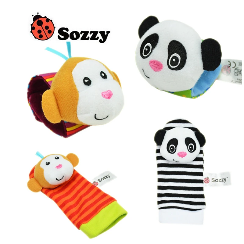 Погремушки на запястье видоискатель для ног детская игрушка малышей браслет