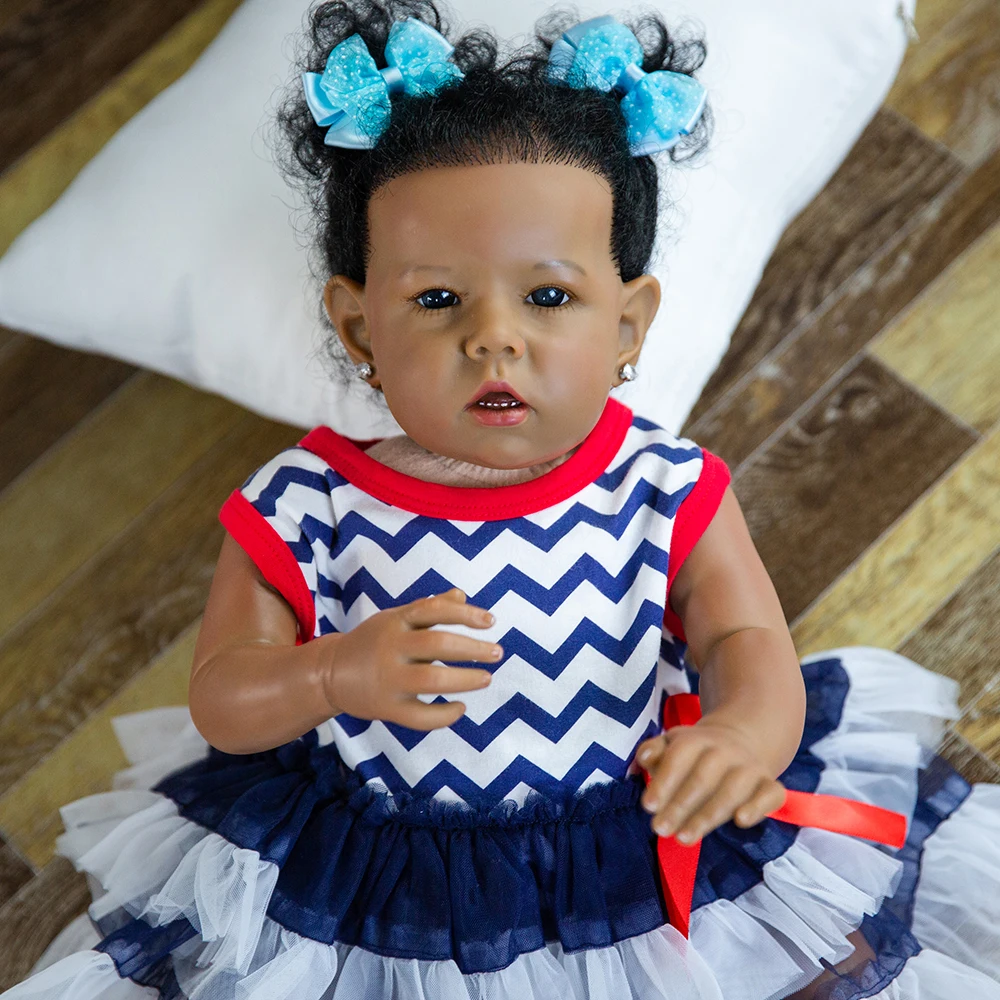 

Hoomai Black Skin Liam Reborn Baby Doll 51CM Lifelike Princess Newborn Doll Bonecas For Children's Gifts