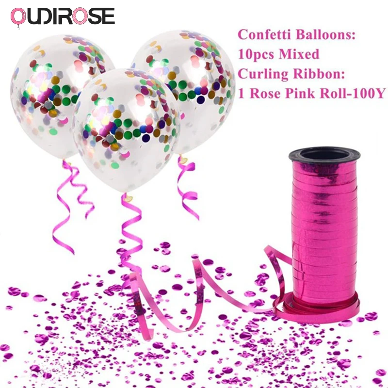 10 шт. 12 дюймов конфетти латексные воздушные шары Лазерные Ленты воздушный шар