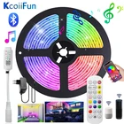 Контроллер Bluetooth и Wi-Fi, 5 м, 10 м, Светодиодная лента RGB 5050 2835, гибкая водонепроницаемая лента с подсветкой и синхронизацией музыки для спальни, 12 В постоянного тока