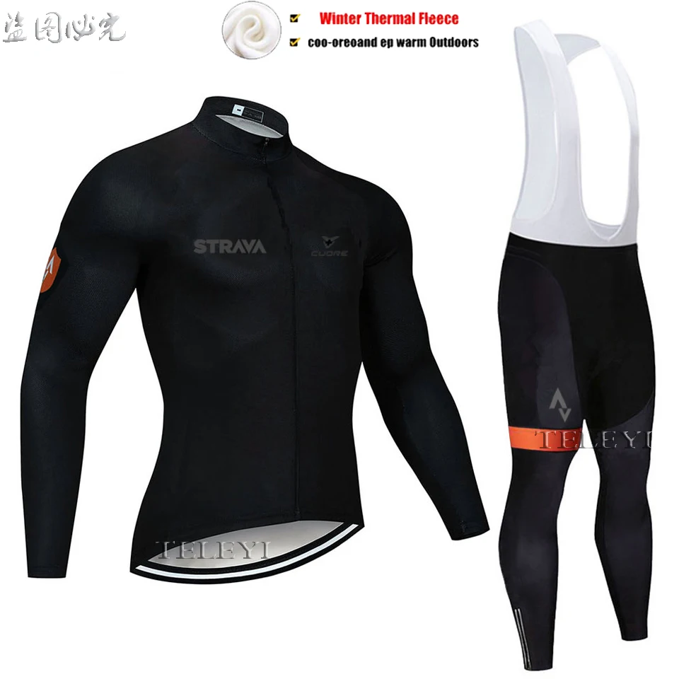 STRAVA Зимняя Теплая Флисовая футболка с длинными рукавами для велоспорта, Мужская одежда, одежда для велоспорта, одежда для велоспорта, Майо Ropa Ciclismo