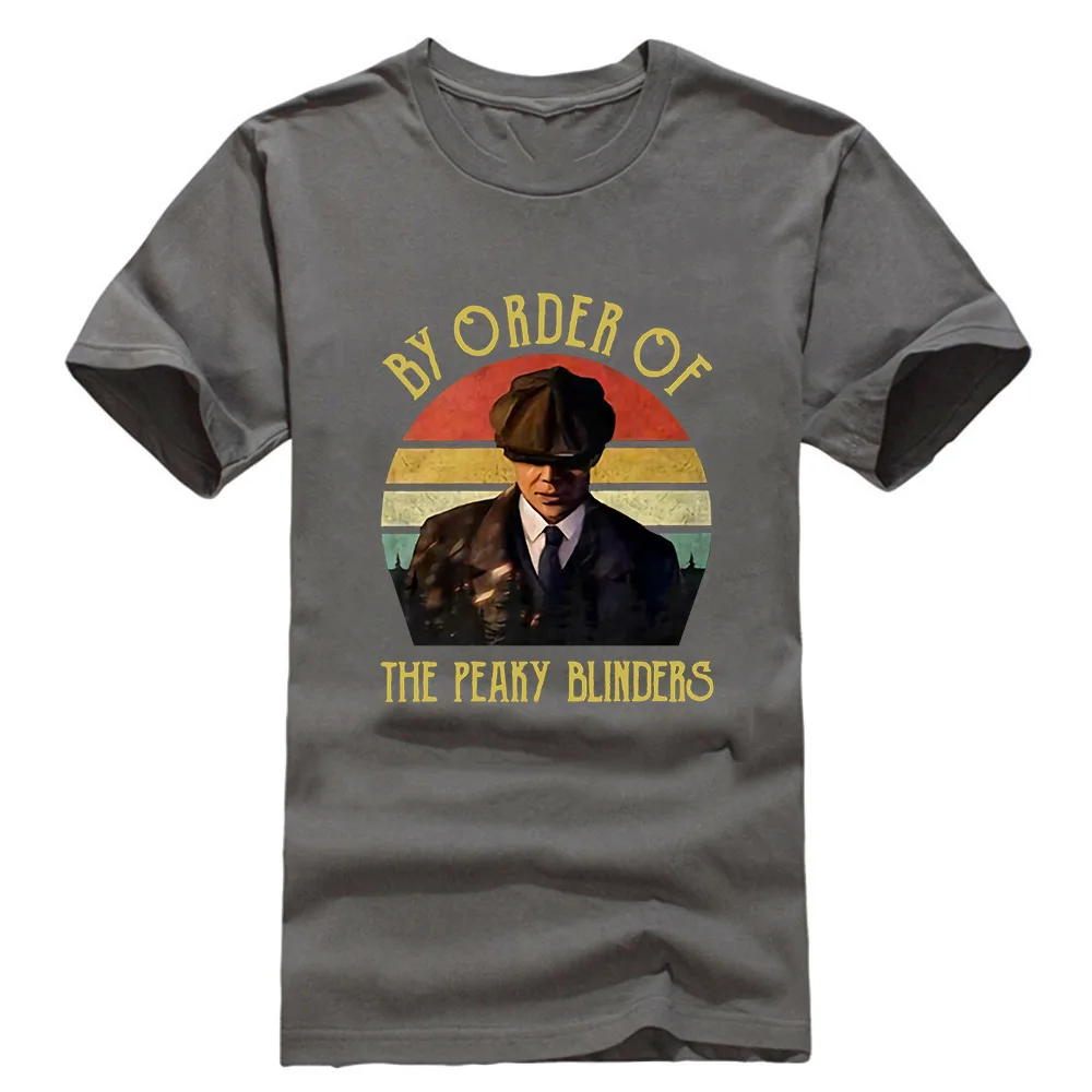 Arthur Shelby по заказу Peaky Blinders черная Хлопковая мужская S-6Xl Футболка с принтом на заказ