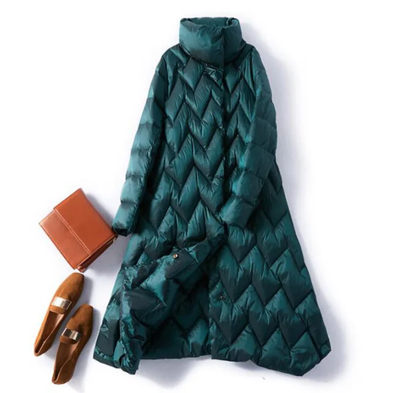 SEDUTMO Winter Ultra Light Duck Down Women Jackets Long Coat Thick Casual Autumn Puffer Jacket ED873