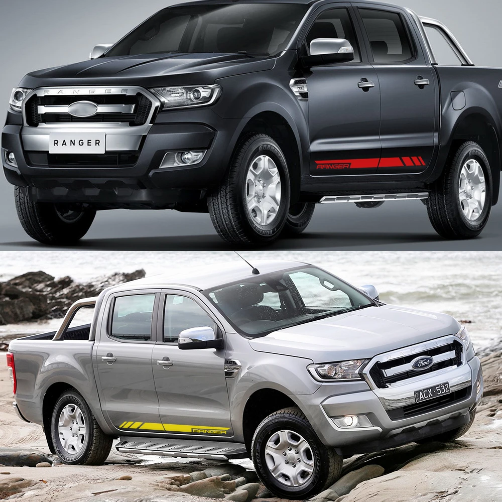 Наклейка на боковую юбку автомобиля виниловая полоска для пикапа Ford Ranger F150 Raptor F250