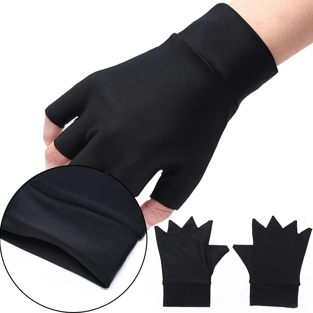 

New Arrival 1 Pair Magnetic Therapy Fingerless Gloves Arthritis Pain Relief Heal Joints Braces Supports Health Care Tool Black