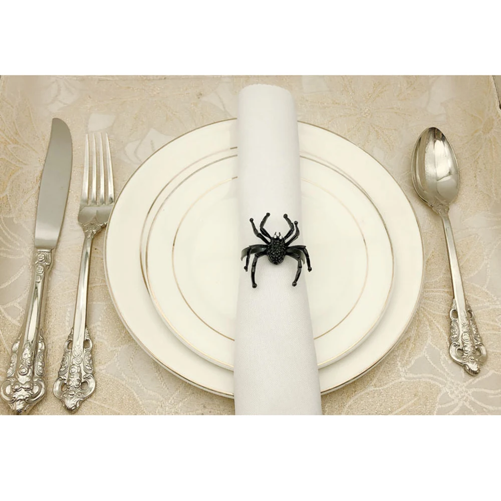 Черный паук для Хэллоуина искусственная кожа подходит банкета праздника