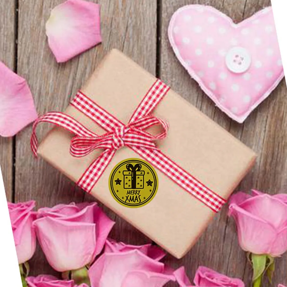 Золотистые круглые наклейки 500 шт. клейкие стикеры уплотнительные пакеты для