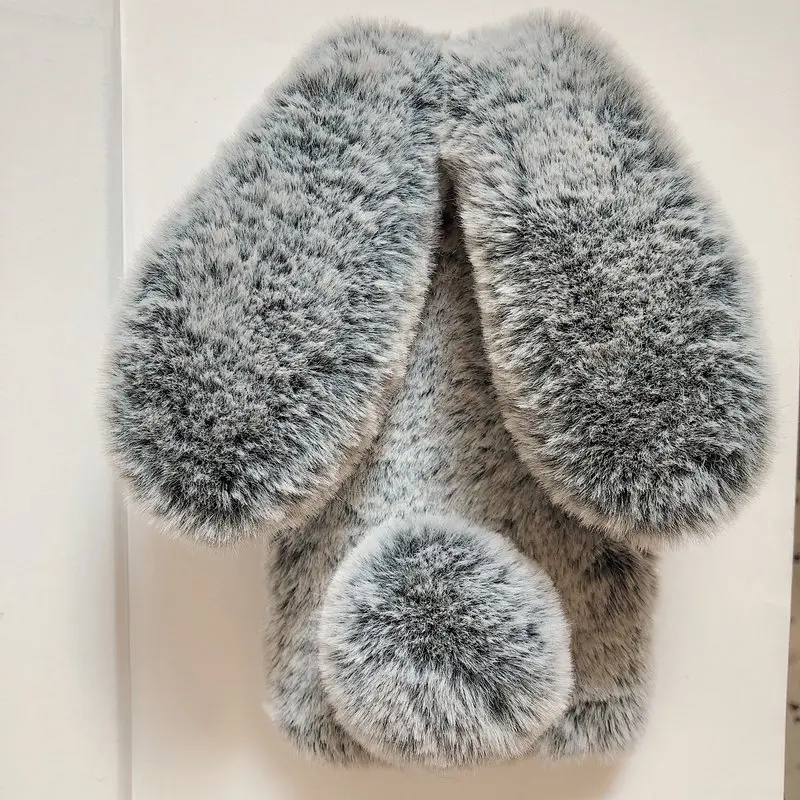 

Xiaomi Redmi 9C Case Cute Rabbit Fluffy Ears Plush Case For Redmi 9C 9 C Fashion Soft Silicon Anti-Fall Protection Back Cover