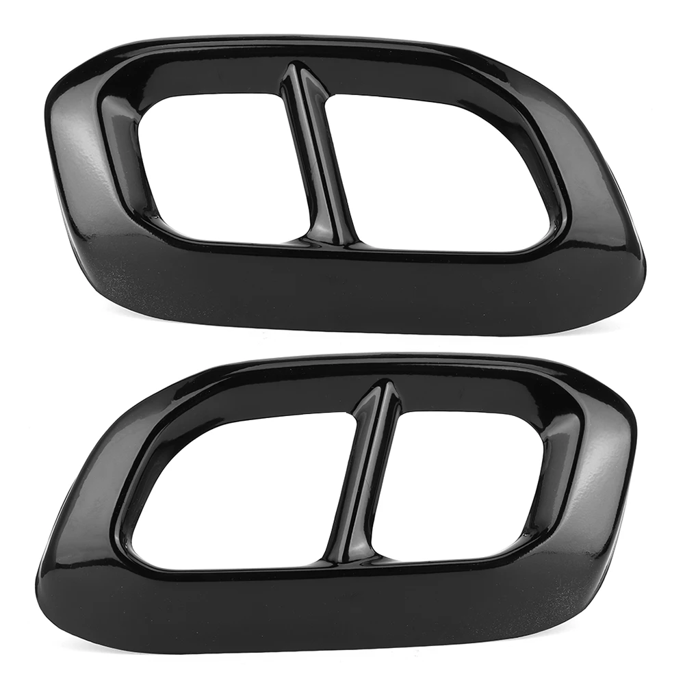 

2Pcs Stainless Steel Rear Tail Throat Decor Tail Throat 4 Outlet Trim Fit for Mercedes-Benz GLC GLE GLS W167 X253 X167 2020