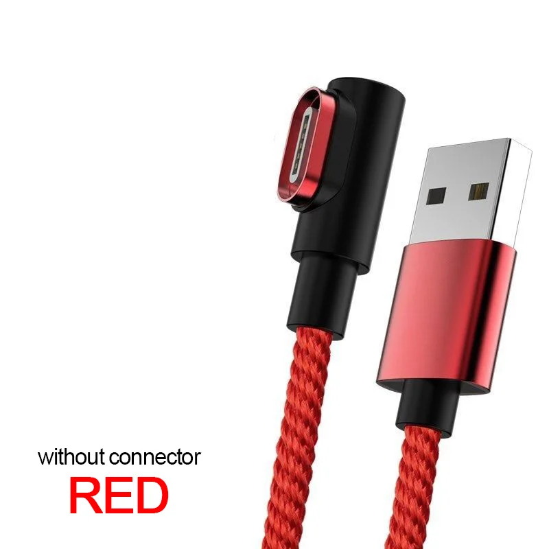 Магнитный кабель VOXLINK Micro usb type C, адаптер для быстрой зарядки телефона, Microusb type-C, магнитное зарядное устройство usb c для iphone samsung S8 9 - Цвет: Red Cable no Plug