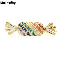 wulibaby cubic zirconia candy brooches for women unisex 2 color sweet candy party office brooch pins gifts