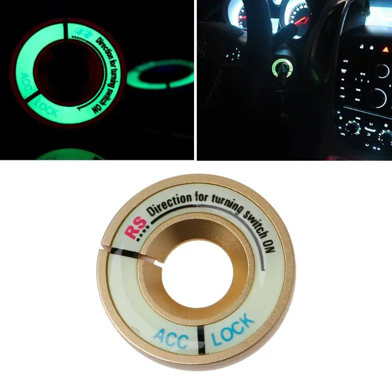Автомобильный светящаяся наклейка на зажигание Замочная скважина кольцо