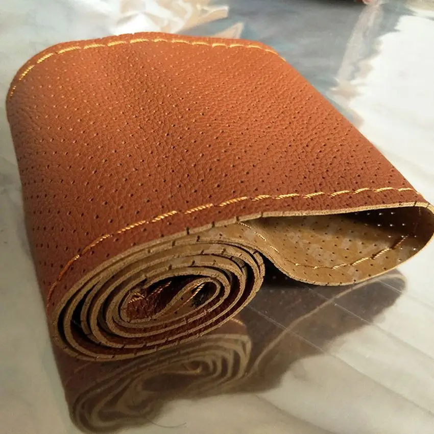 DIY текстурный мягкий Универсальный чехол рулевого колеса автомобиля с иголками и