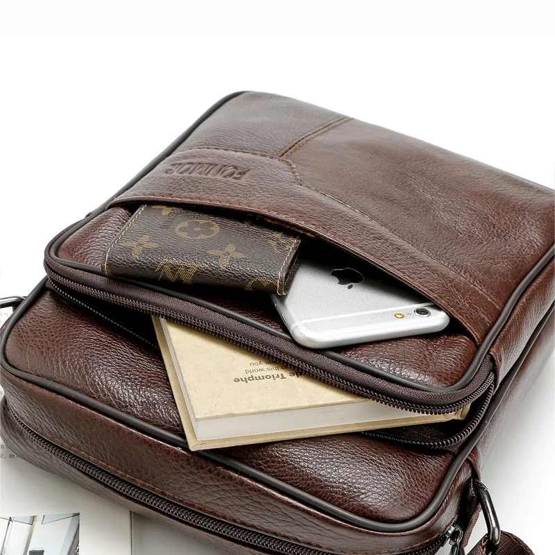 Новинка 100% коровья кожа мужская сумка на плечо сумка-мессенджер повседневная