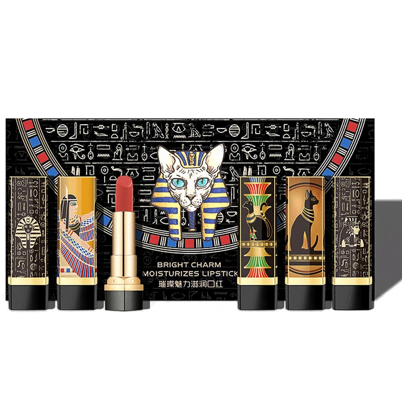 5 цветов новая египетская коллекция помады долговечная водостойкая Сексуальная