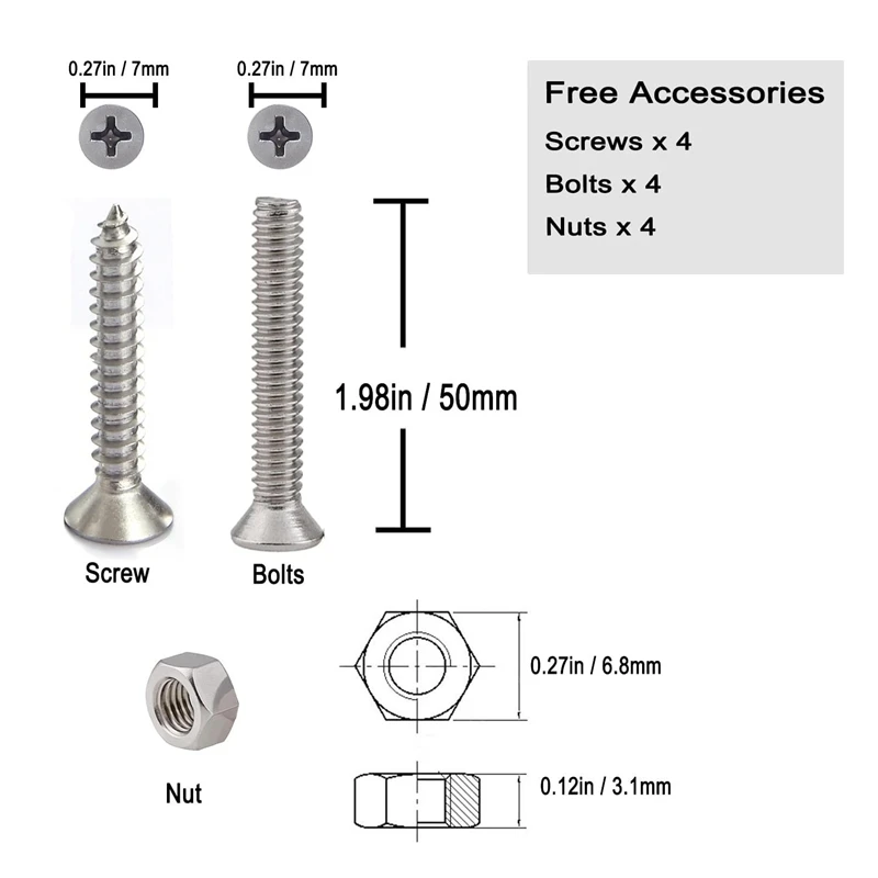 

Boat Cleat Open Base Boat Cleat, Dock Cleat All 316 Stainless Steel Boat Mooring Accessories, Include Installation Accessories S