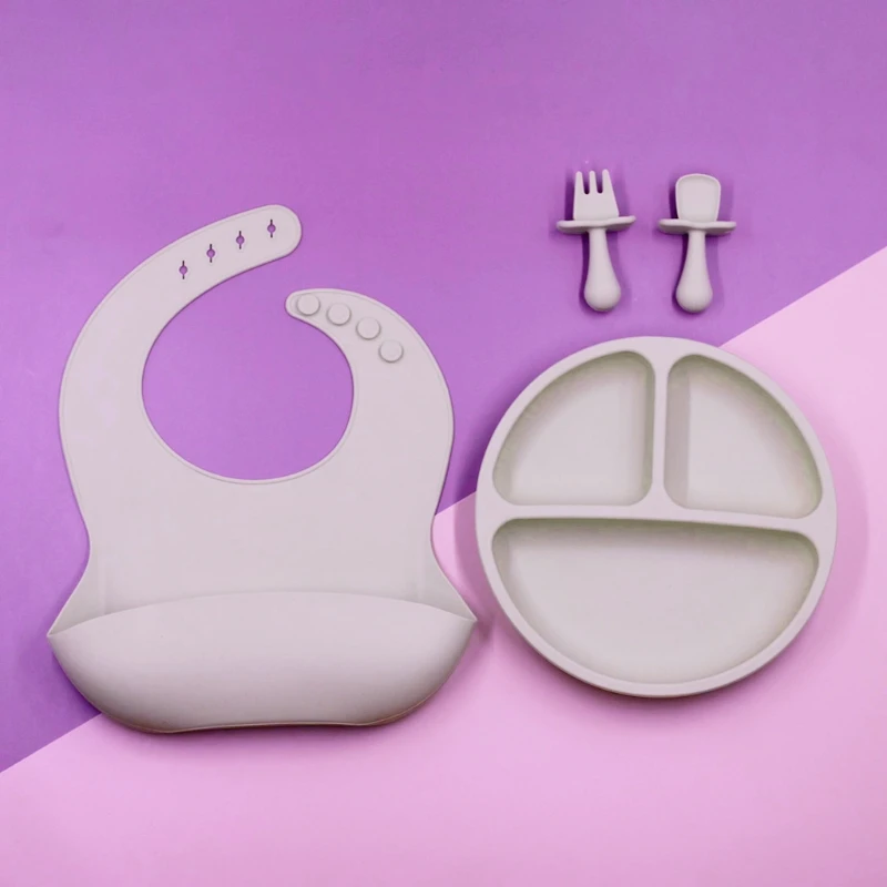 

4 шт./компл. набор силиконовых нагрудников для кормления детей