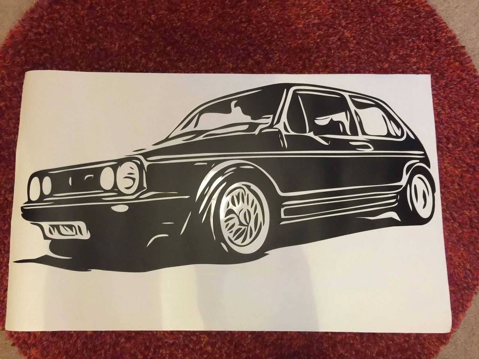 Для VW Mk1 Golf Dub Ретро массивная эпопеческая настенная виниловая наклейка различных