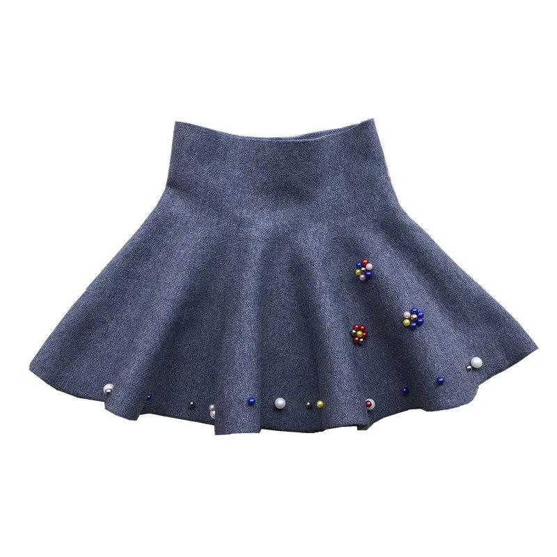 Новинка 2021 черная юбка для девочек детская одежда на осень и зиму модная