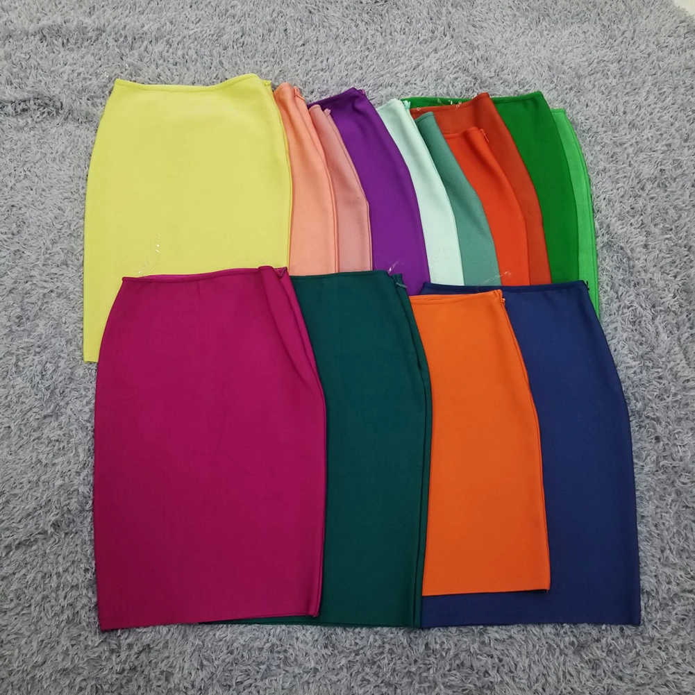 Женская винтажная юбка-карандаш, до колен, из искусственного шёлка, 14 цветов от AliExpress RU&CIS NEW