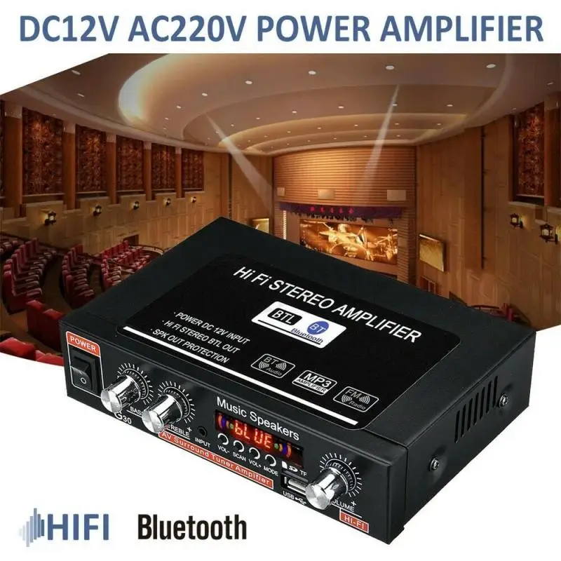 Усилитель мощности совместимый с Hi Fi Bluetooth 800 Вт|Усилители мощности| |