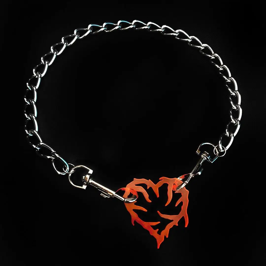 

Irregular love necklace cool style niche design sense of simple hip-hop clavicle chain choker wholesale gothic halloween