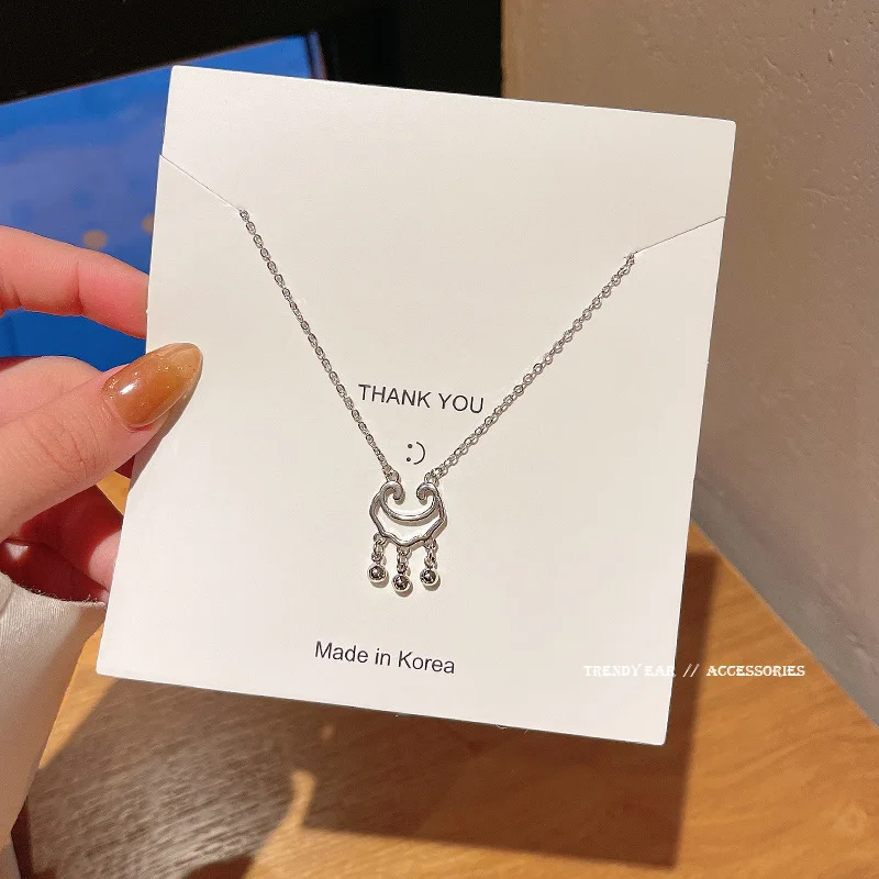 

2021 New Trendy Lock Pendant Necklace For Women Fashion Stainless Steel Silver Color Choker Necklace Girls Wedding Jewelry Gift