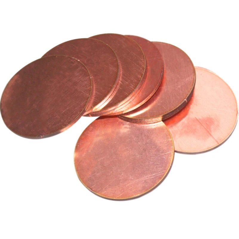 1pcs 50mmdiameter T2 copper wafer plate sheet disc cuprum circular disk 1mm-6mm thickness | Bolts