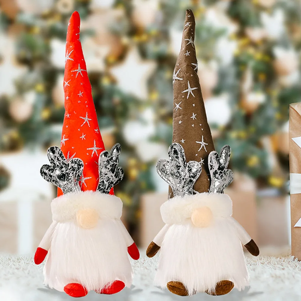 

Рождественские гномные украшения, светодиодный лицевая светильник шевая кукла, Рождественские украшения для подарков для дома 2021, новый го...