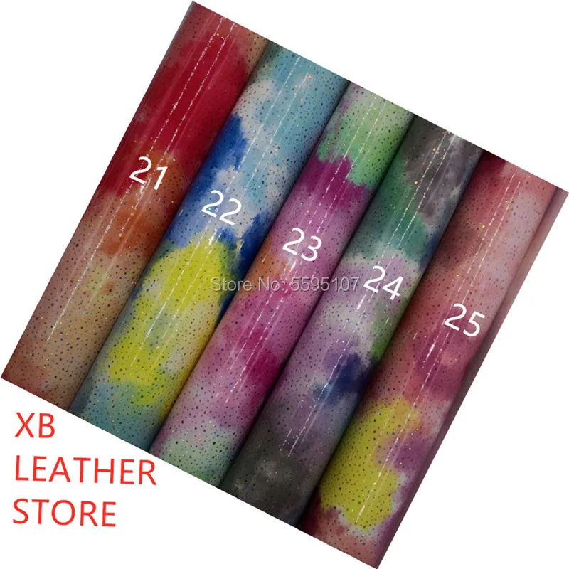 Cloud Mist Raindrop Illusory Color Effect Mirror Synthetic Leather for bag book cover hairbow packing box sewing accessories | Аксессуары