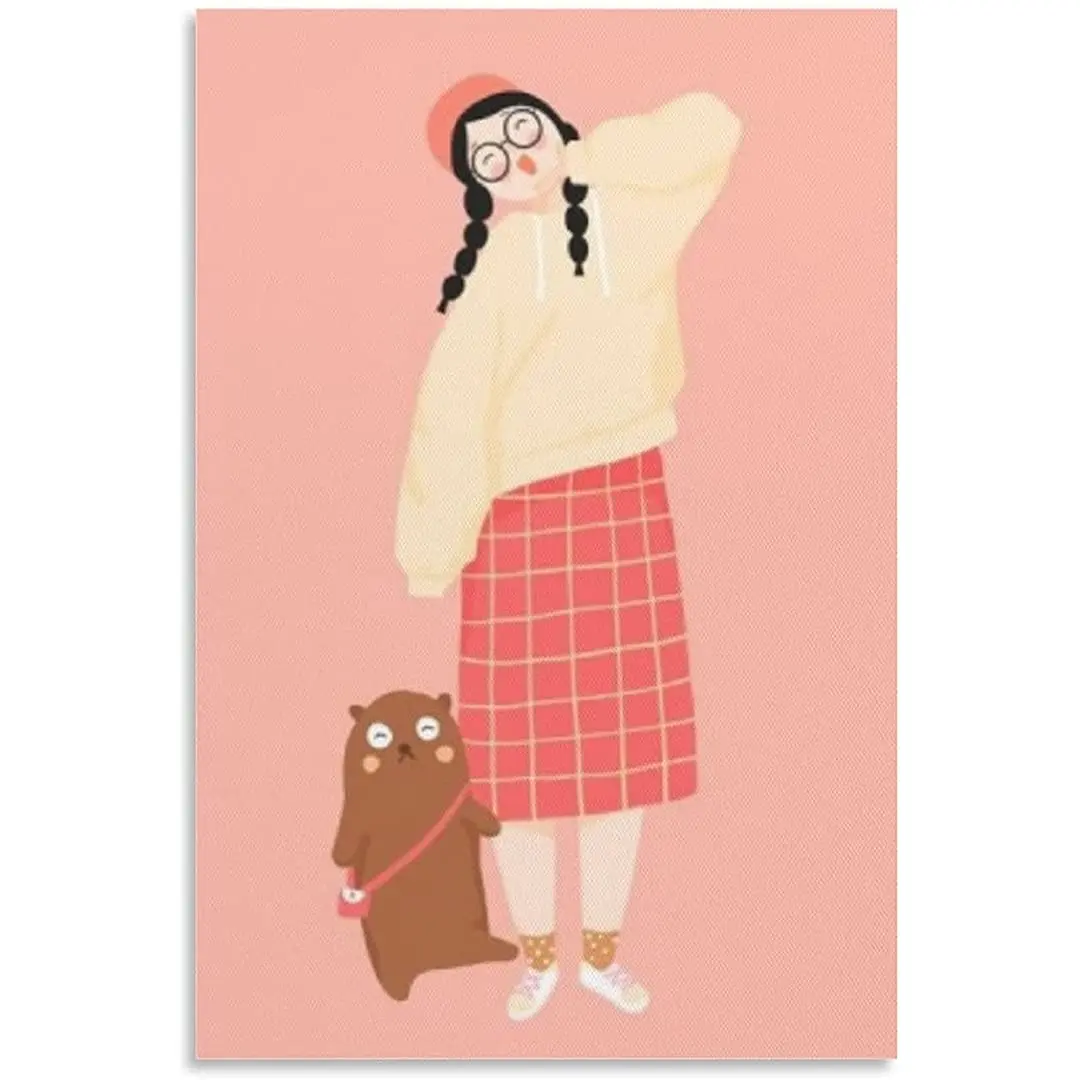 

Минималистичный персонаж, ручная роспись комнаты, художественные плакаты, постеры, милая крутая картина на заказ, холст, настенное искусств...