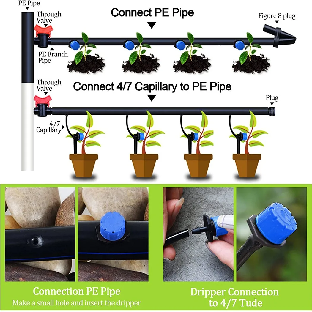 

50PCS Micro Dripper Adjustable Easy To Use Equipment Gardening Plastic Save Your Time