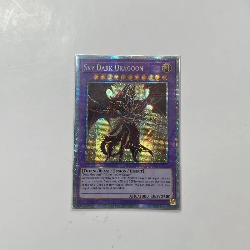 Yu-Gi-Oh DIY SER Level Sky Dark Dragoon English/Japanese Version Hobby Collection Card （Not original）