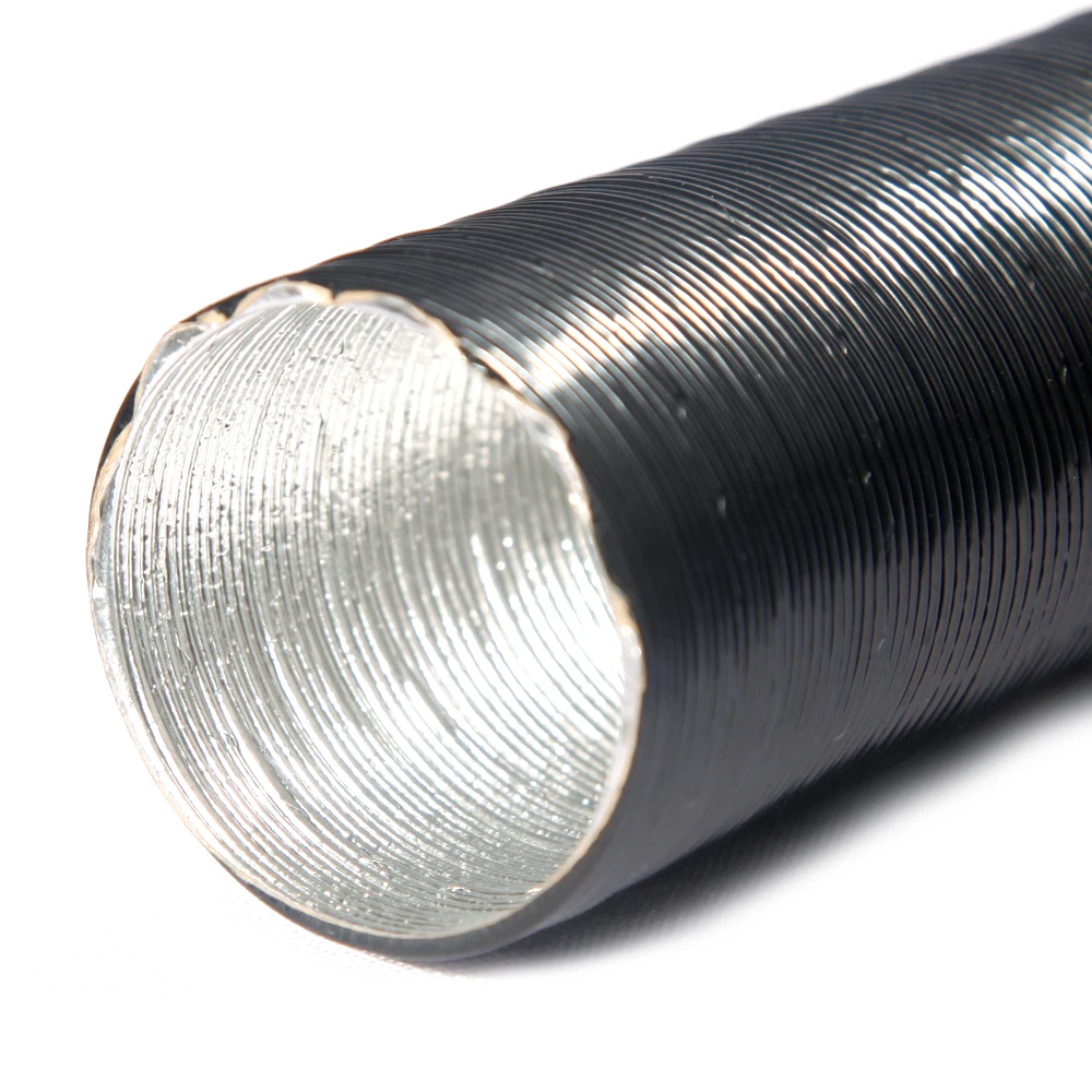 Воздухозаборная труба 52 мм выпускная из алюминиевой фольги гофрированная для